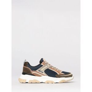Just Cavalli Men Suede And Mesh Sneakers Just Cavalli